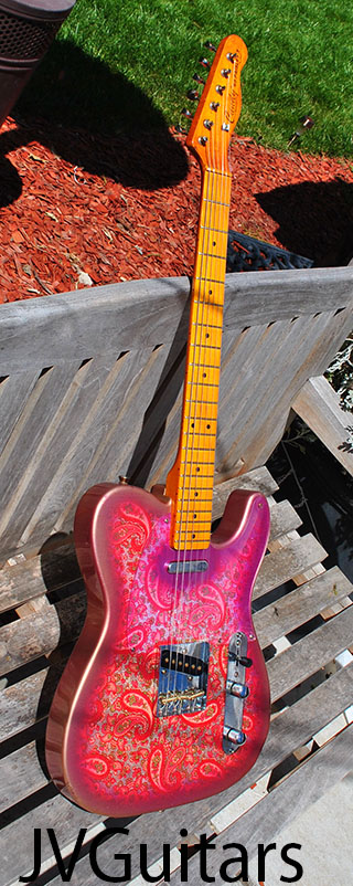 JVG 69 Paisley T guitar med light Relic aged USA  built from  $2395.00 